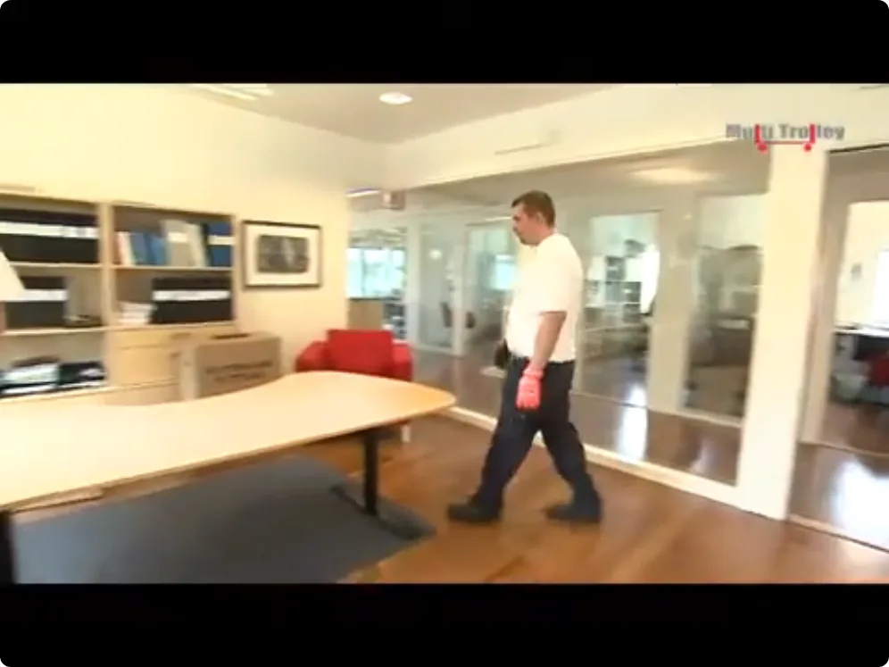 Moving crew handling protected household items